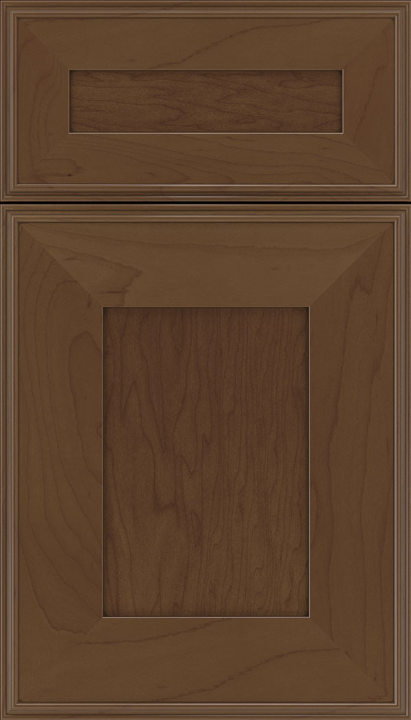 Elan 5pc Maple flat panel cabinet door in Sienna with Mocha glaze