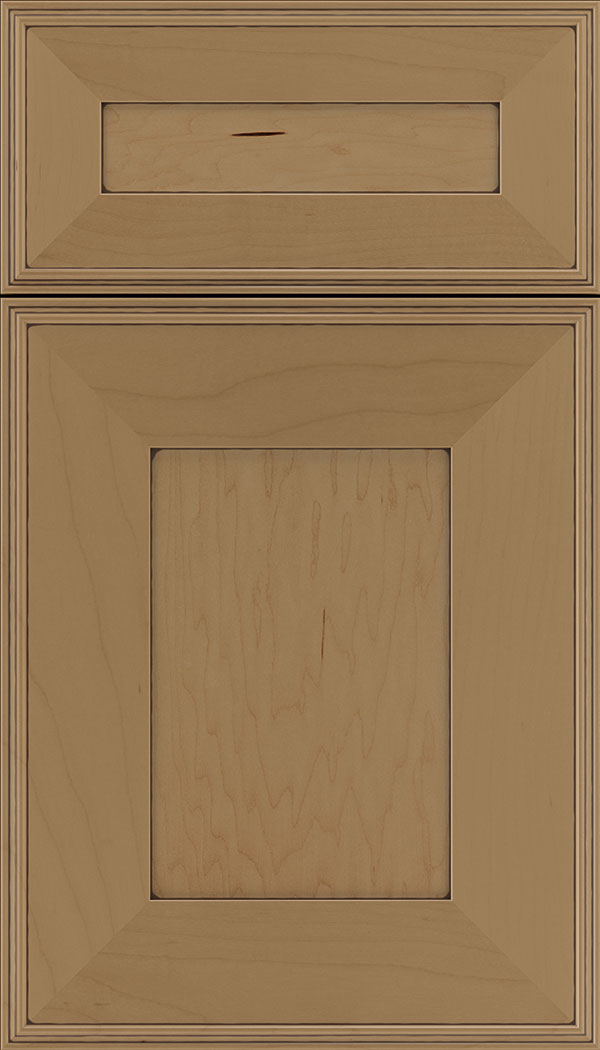 Elan 5pc Maple flat panel cabinet door in Tuscan with Mocha glaze
