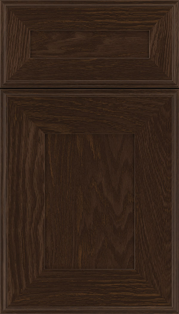 Elan 5pc Oak flat panel cabinet door in Cappuccino