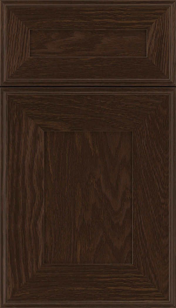 Elan 5pc Oak flat panel cabinet door in Cappuccino