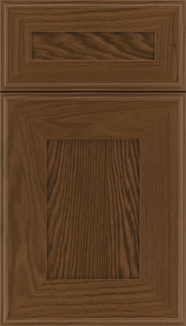 Elan 5pc Oak flat panel cabinet door in Sienna