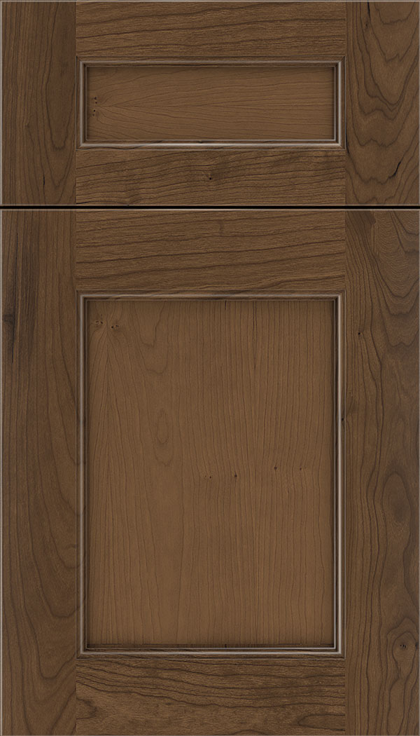 Lexington 5pc Cherry recessed panel cabinet door in Toffee