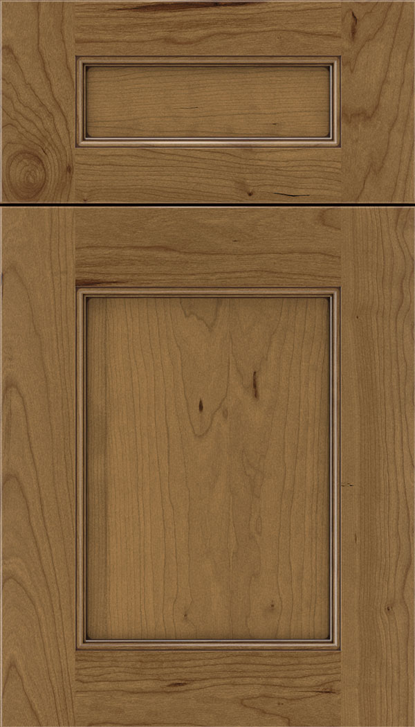 Lexington 5pc Cherry recessed panel cabinet door in Tuscan with Mocha glaze