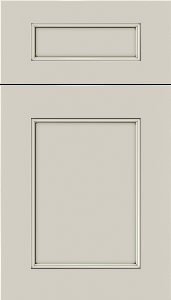 Lexington 5pc Maple recessed panel cabinet door in Cirrus with Smoke glaze