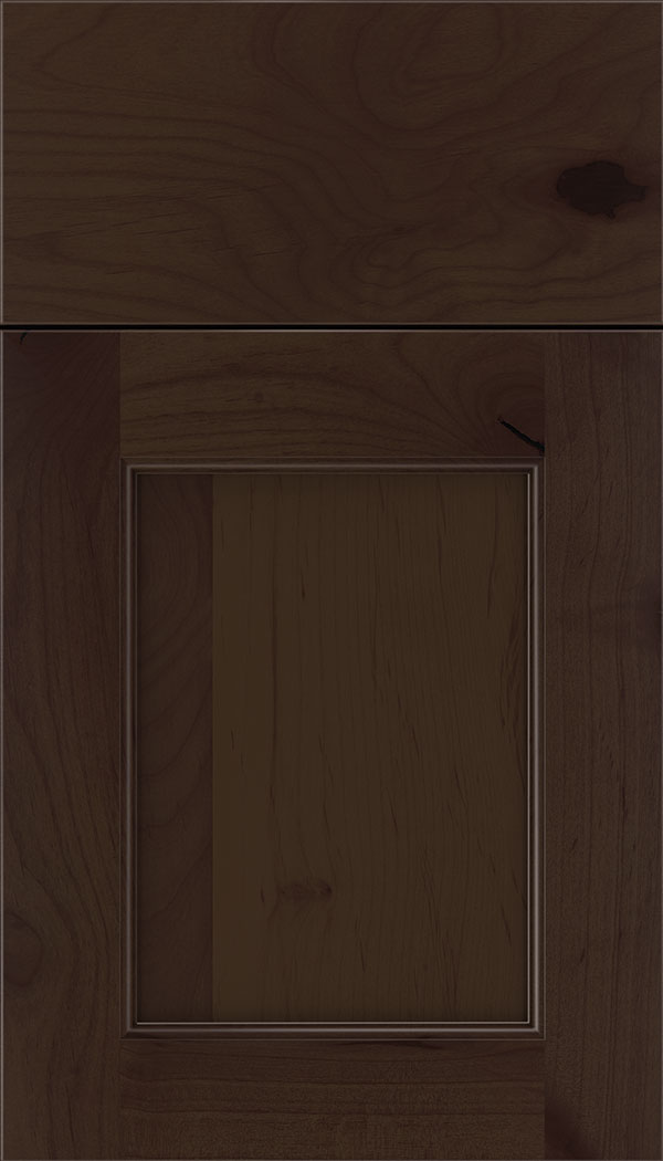 Lexington Alder recessed panel cabinet door in Cappuccino