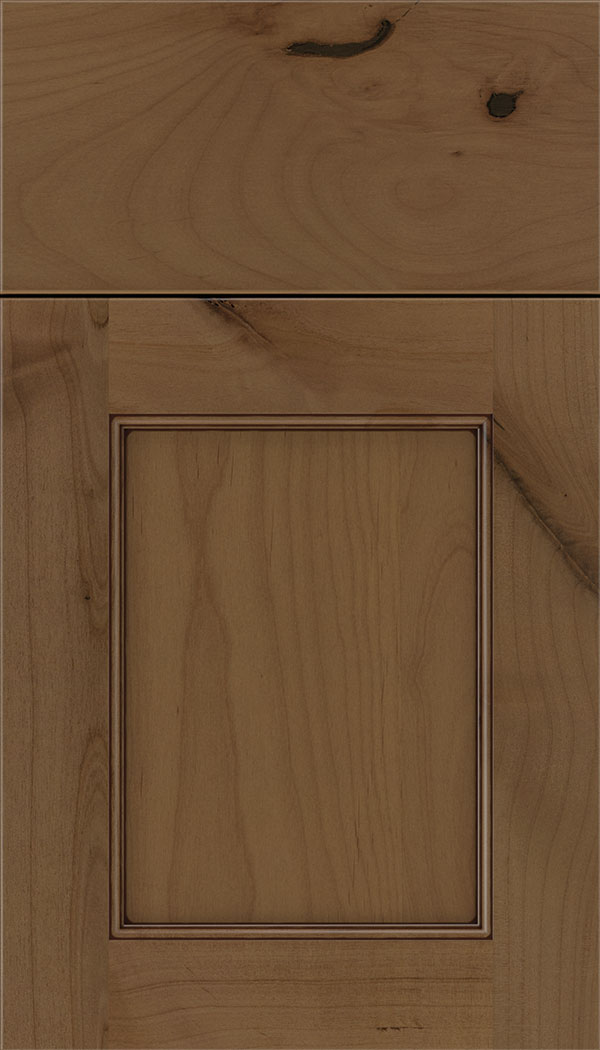 Lexington Alder recessed panel cabinet door in Tuscan with Mocha glaze