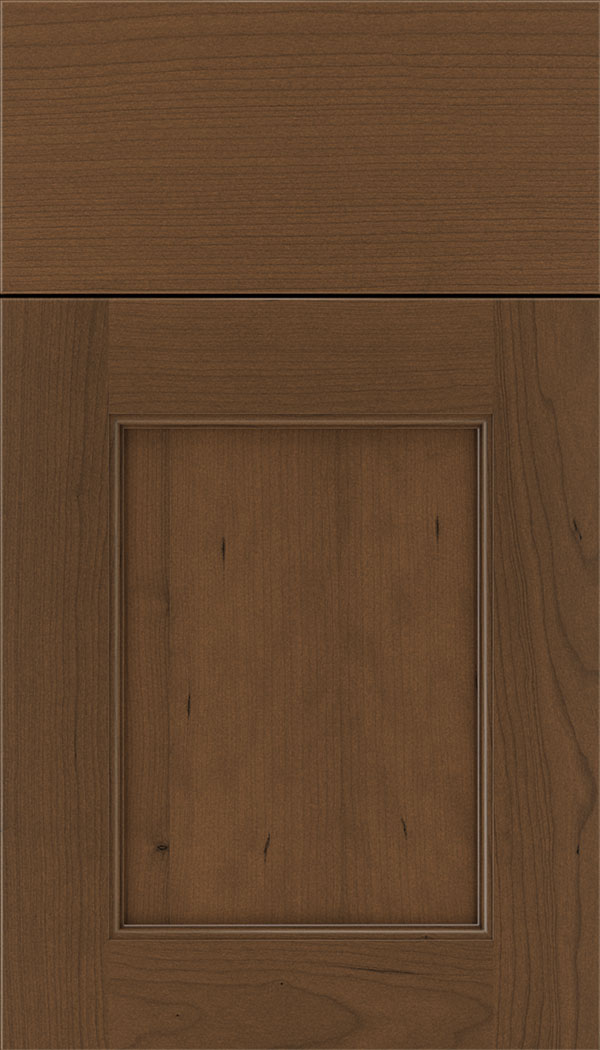 Lexington Cherry recessed panel cabinet door in Sienna
