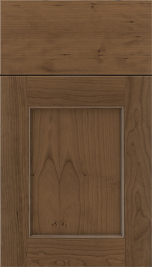 Lexington Cherry recessed panel cabinet door in Toffee