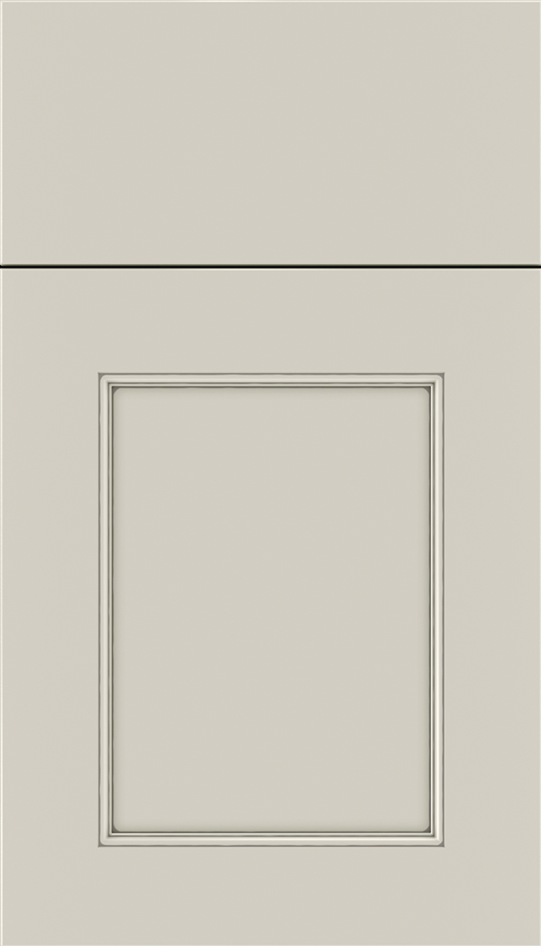 Lexington Maple recessed panel cabinet door in Cirrus with Pewter glaze