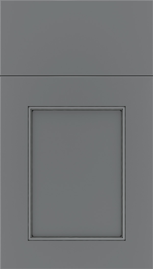 Lexington Maple recessed panel cabinet door in Cloudburst with Black glaze