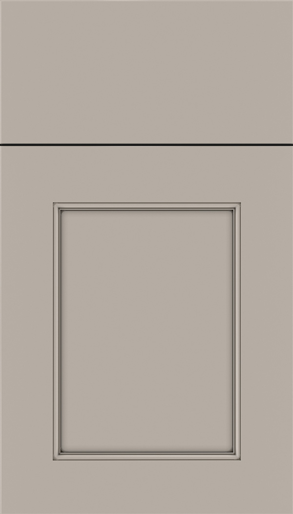 Lexington Maple recessed panel cabinet door in Nimbus with Smoke glaze