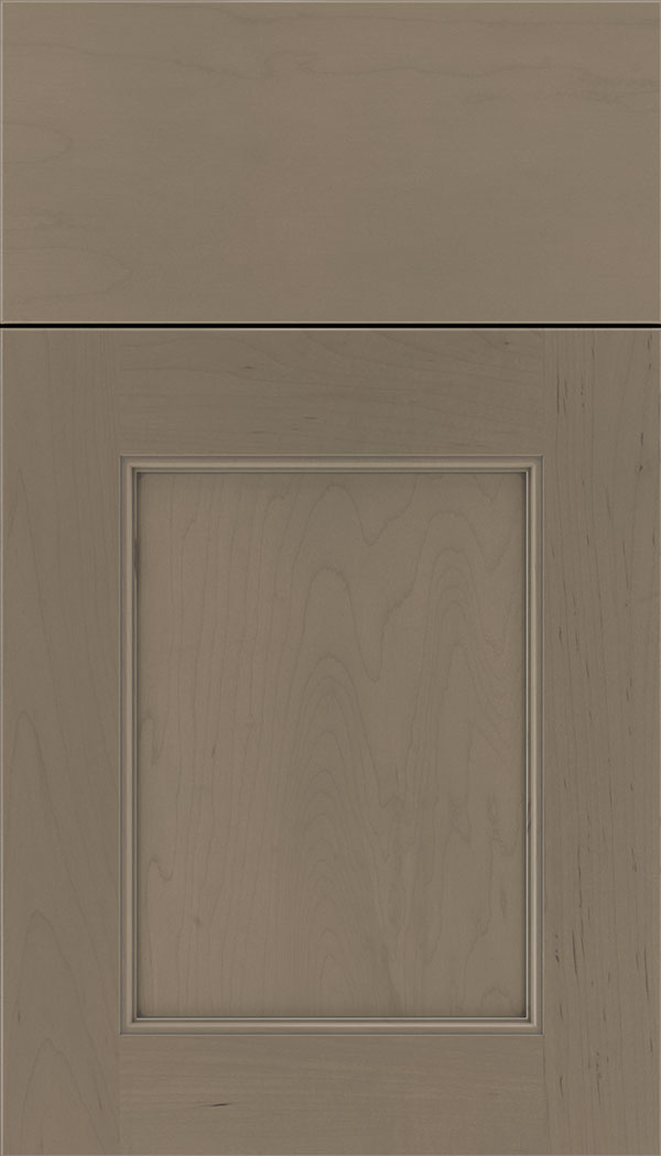 Lexington Maple recessed panel cabinet door in Winter with Pewter glaze