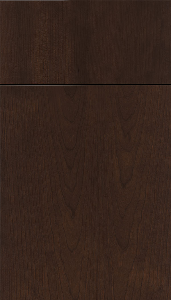 Lockhart Cherry slab cabinet door in Cappuccino