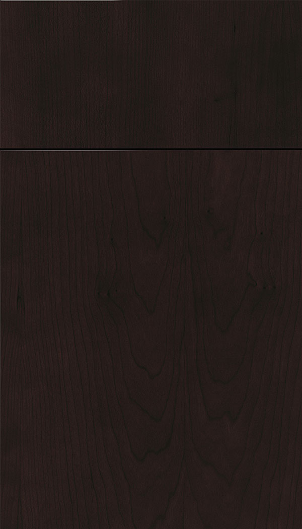 Lockhart Cherry slab cabinet door in Espresso