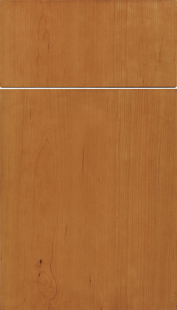 Lockhart Cherry slab cabinet door in Ginger