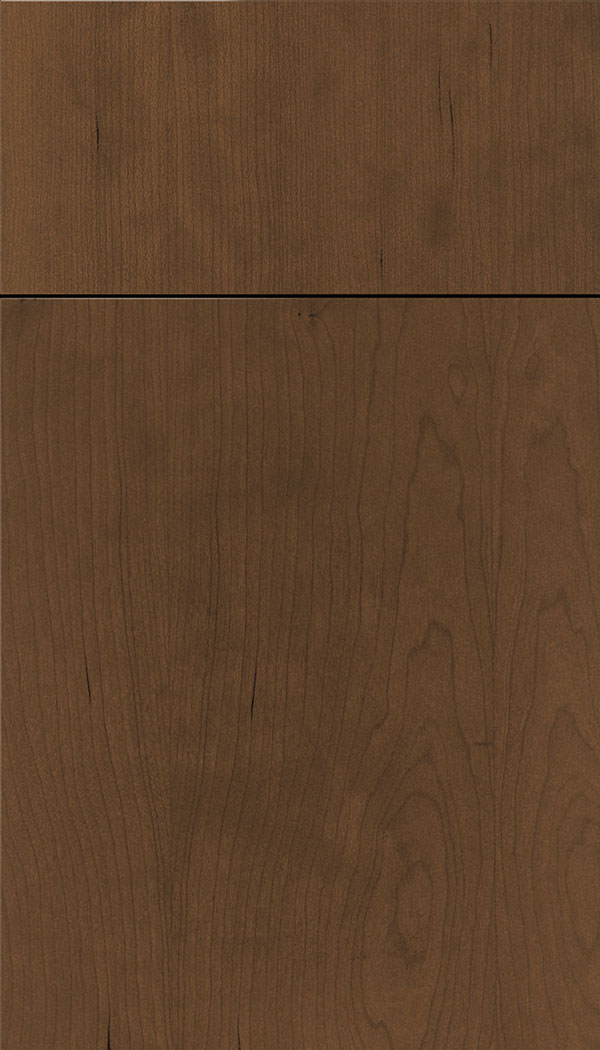 Lockhart Cherry slab cabinet door in Sienna