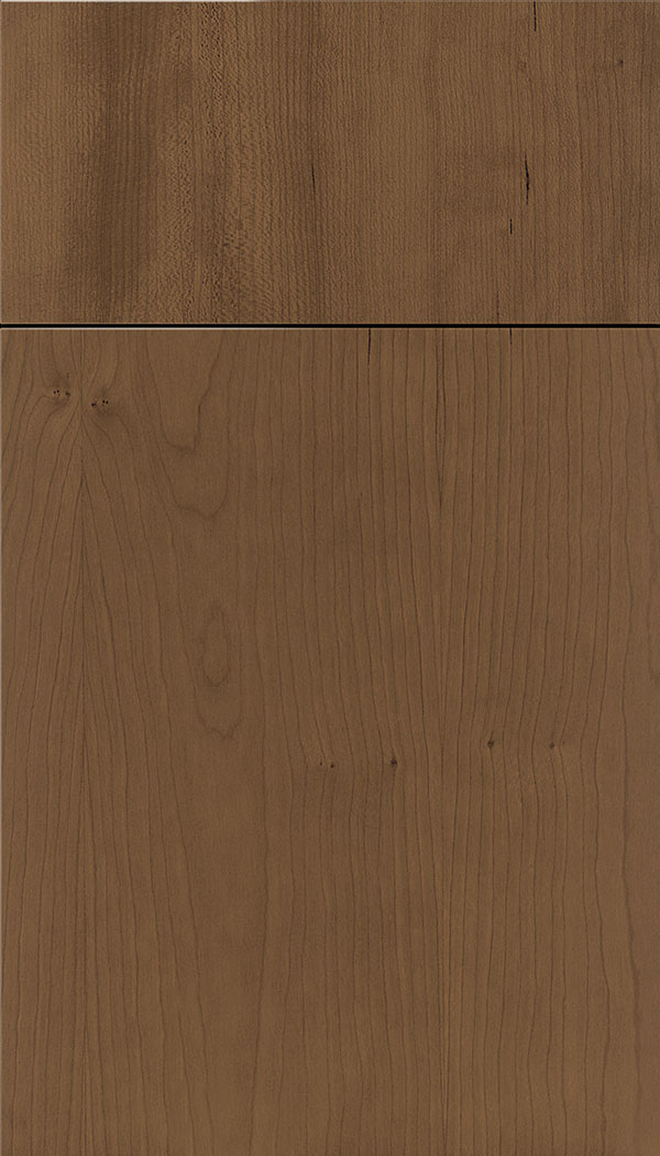 Lockhart Cherry slab cabinet door in Toffee