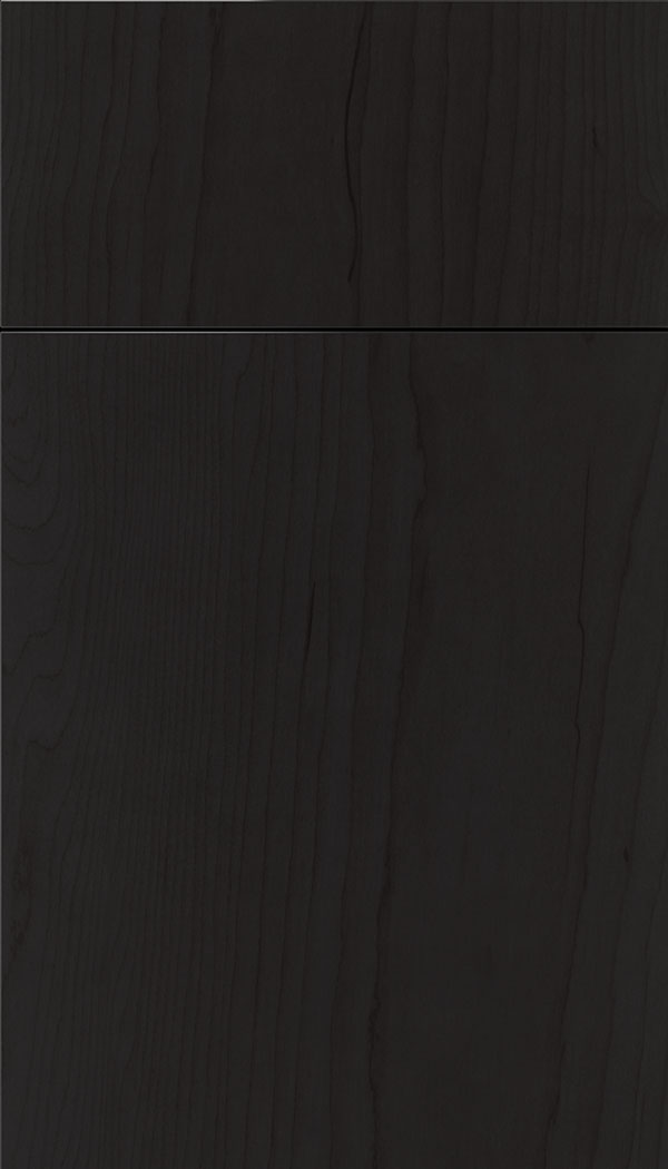 Lockhart Maple slab cabinet door in Charcoal