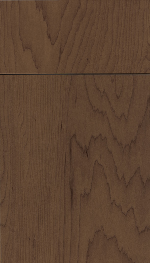 Lockhart Maple slab cabinet door in Toffee