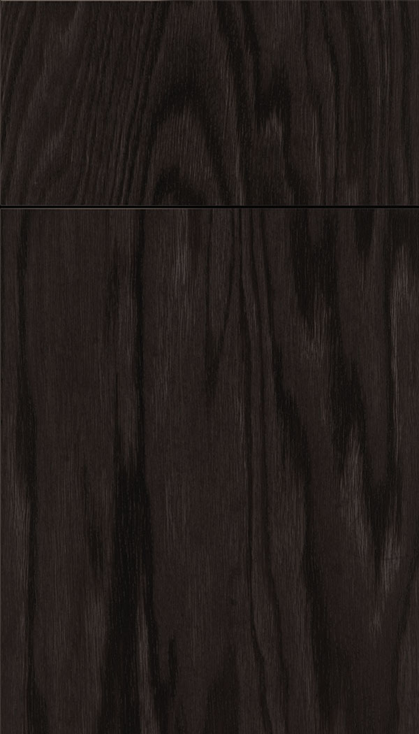 Lockhart Oak slab cabinet door in Charcoal