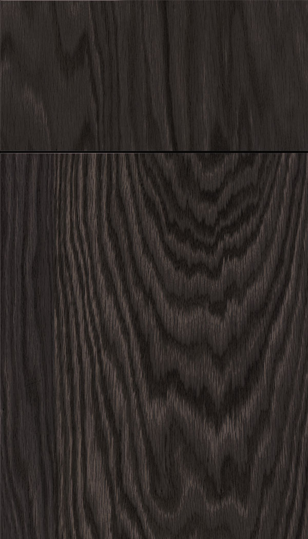 Lockhart Oak slab cabinet door in Espresso