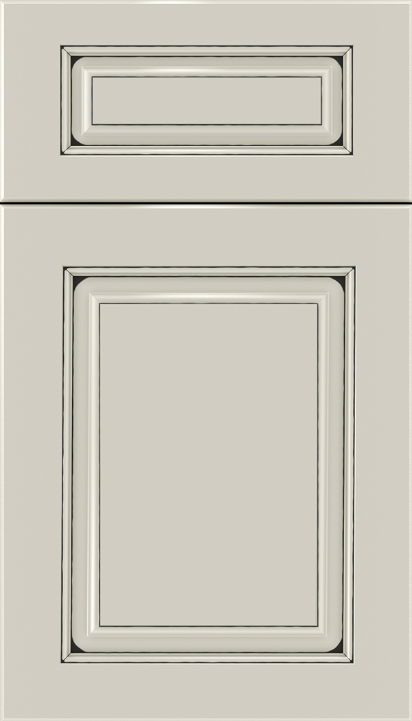 Marquis 5pc Maple raised panel cabinet door in Cirrus with Black glaze