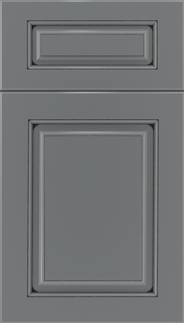 Marquis 5pc Maple raised panel cabinet door in Cloudburst with Black glaze