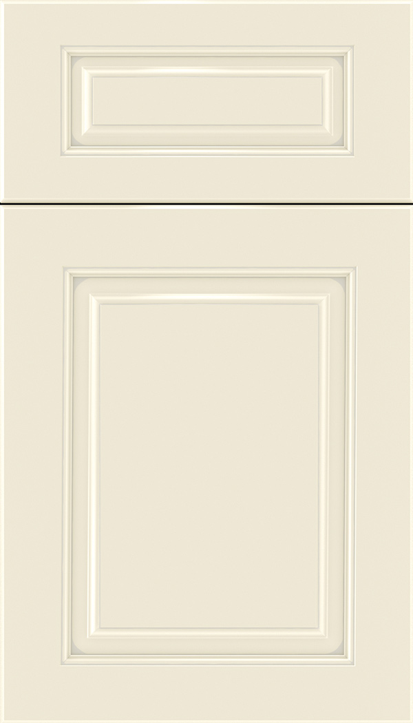 Marquis 5pc Maple raised panel cabinet door in Seashell with Pewter glaze