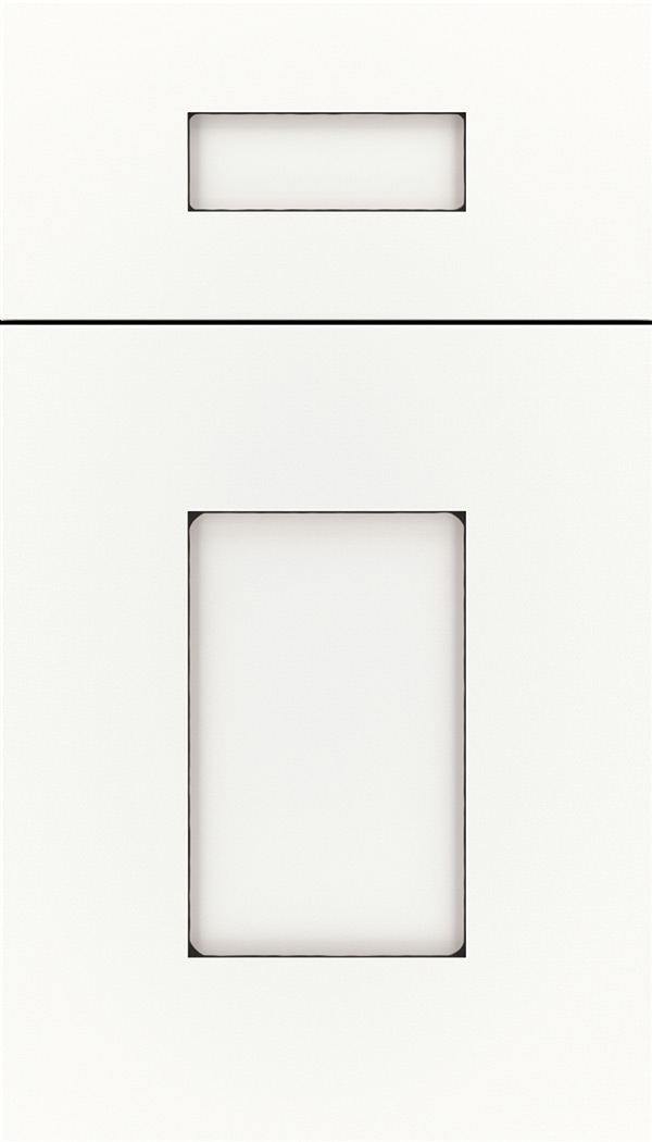 Newhaven 5pc Maple cabinet door in Whitecap with Black glaze