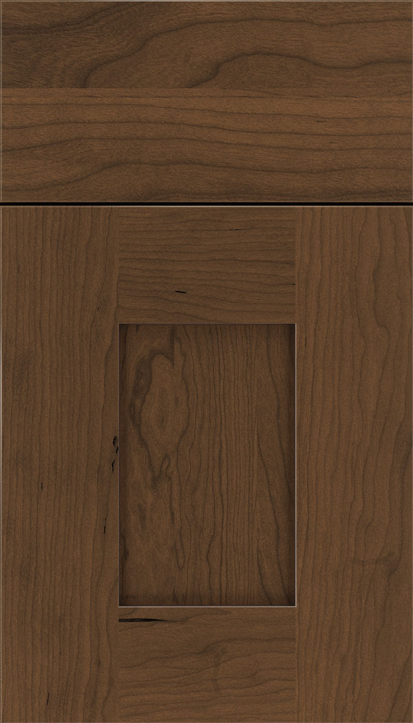 Newhaven Cherry shaker cabinet door in Sienna with Mocha glaze