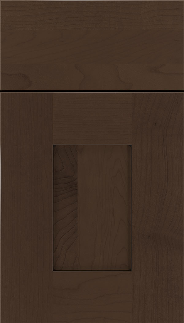Newhaven Maple shaker cabinet door in Cappuccino with Black glaze