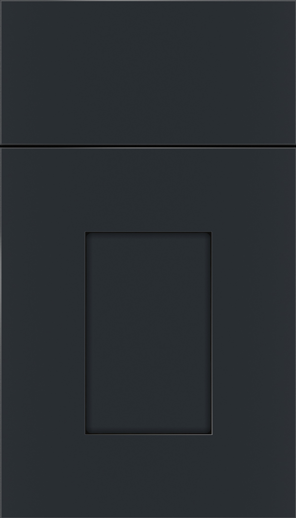 Newhaven Maple shaker cabinet door in Gunmetal Blue with Black glaze