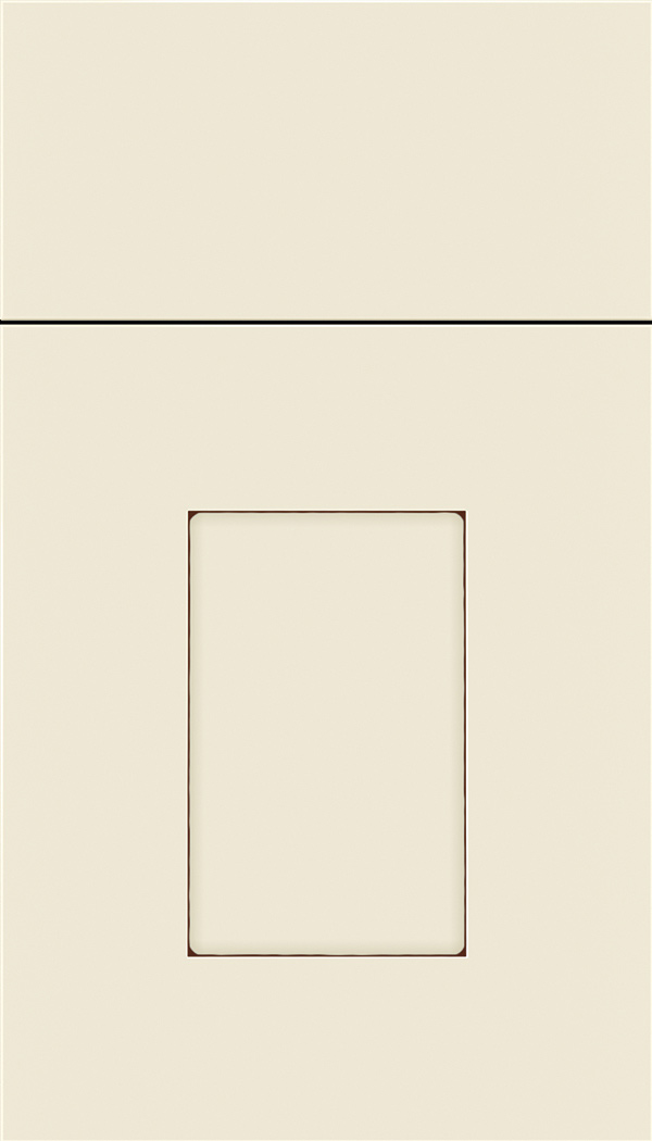 Newhaven Maple shaker cabinet door in Seashell with Mocha glaze