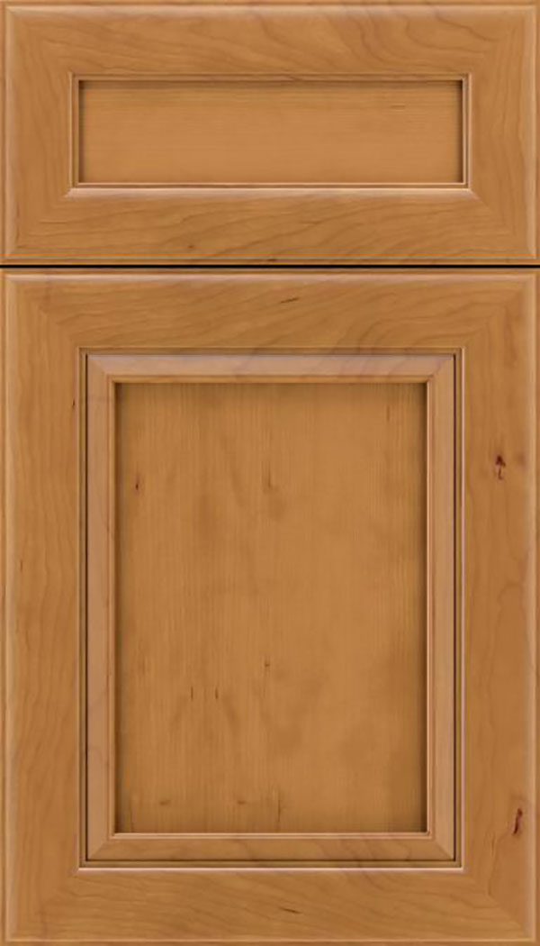 Paloma 5pc Cherry flat panel cabinet door in Ginger