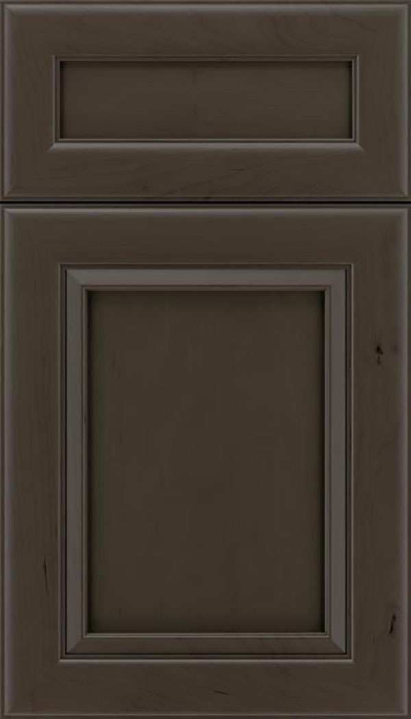 Paloma 5pc Cherry flat panel cabinet door in Thunder