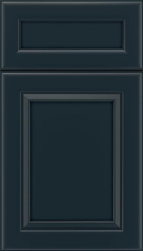 Paloma 5pc Maple flat panel cabinet door in Gunmetal Blue