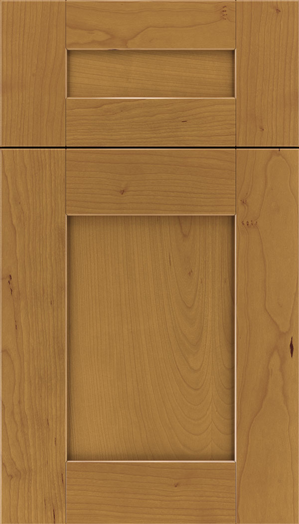 Pearson 5pc Cherry flat panel cabinet door in Ginger