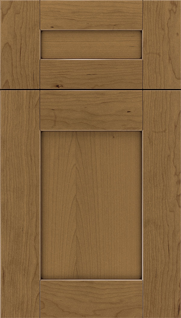 Pearson 5pc Cherry flat panel cabinet door in Tuscan with Mocha glaze