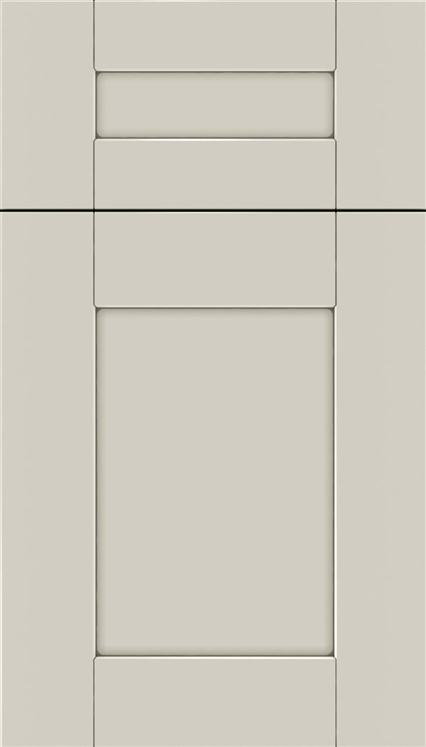 Pearson 5pc Maple flat panel cabinet door in Cirrus with Pewter glaze