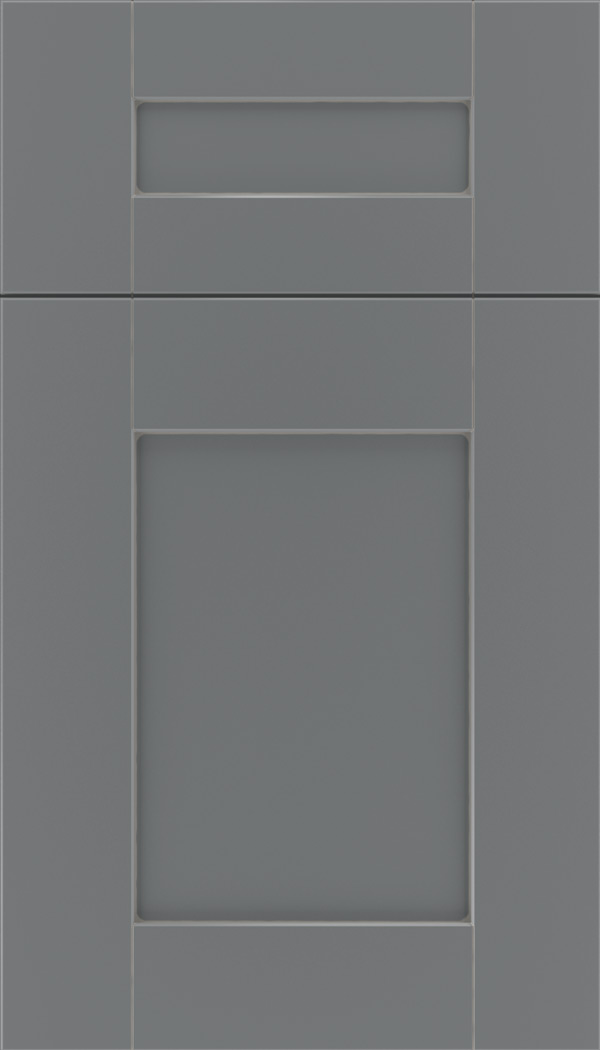 Pearson 5pc Maple flat panel cabinet door in Cloudburst with Pewter glaze