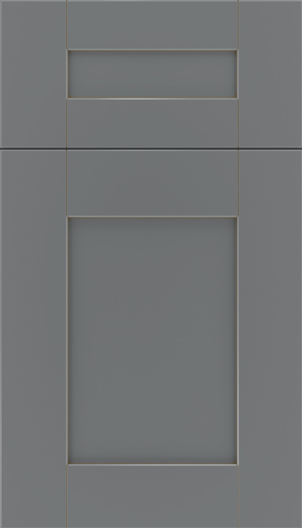 Pearson 5pc Maple flat panel cabinet door in Cloudburst with Smoke glaze