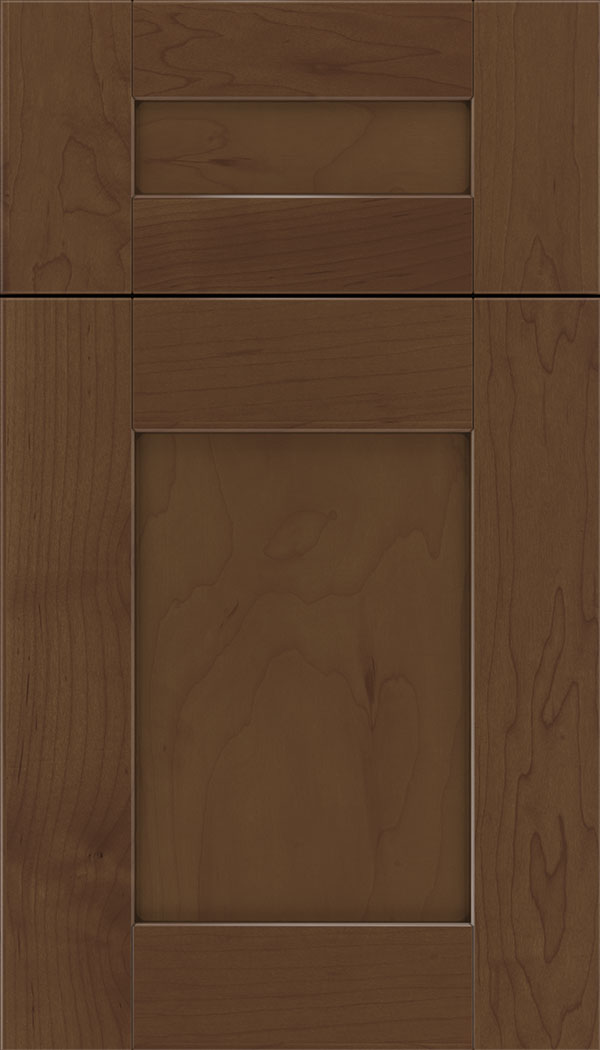 Pearson 5pc Maple flat panel cabinet door in Sienna with Mocha glaze