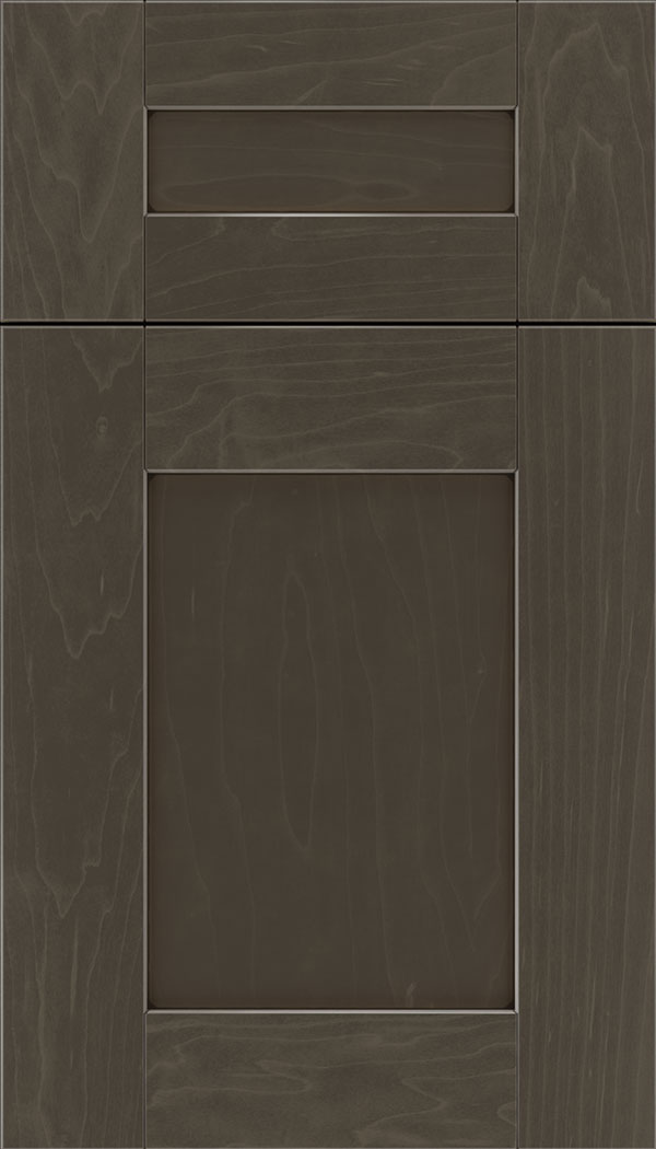 Pearson 5pc Maple flat panel cabinet door in Thunder with Black glaze