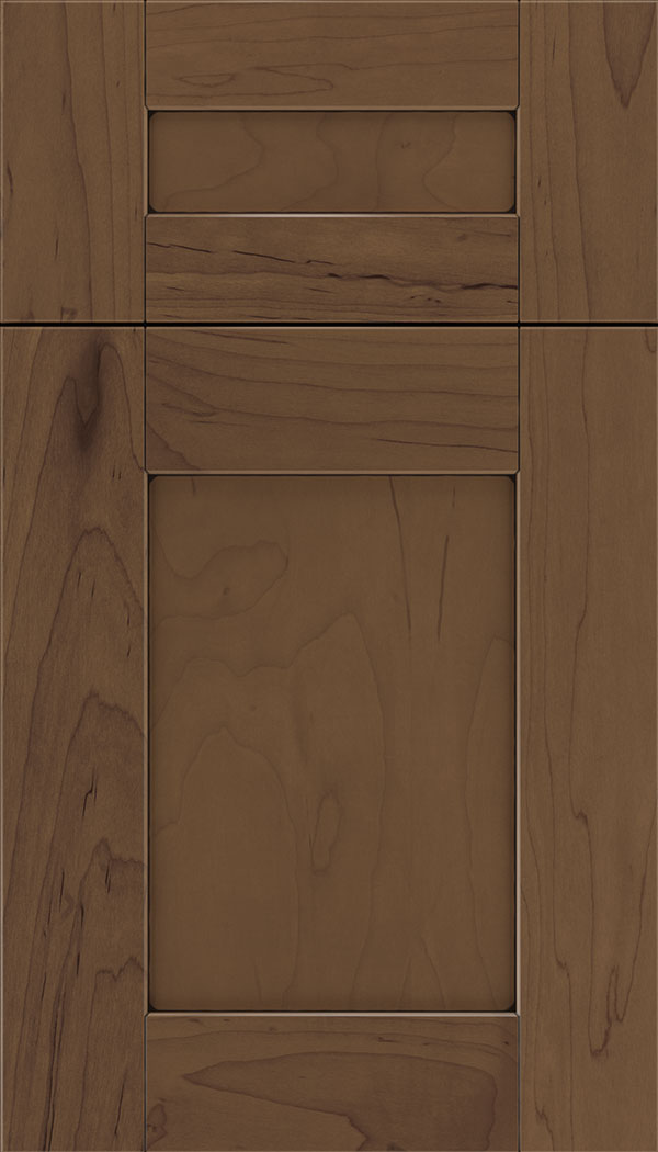 Pearson 5pc Maple flat panel cabinet door in Toffee with Black glaze