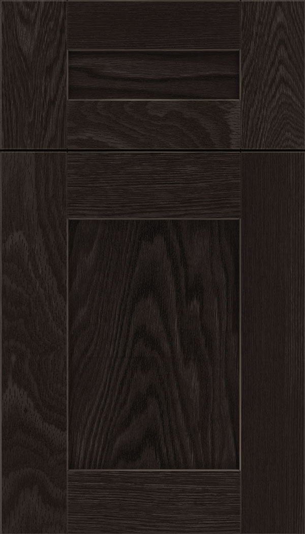 Pearson 5pc Oak flat panel cabinet door in Charcoal