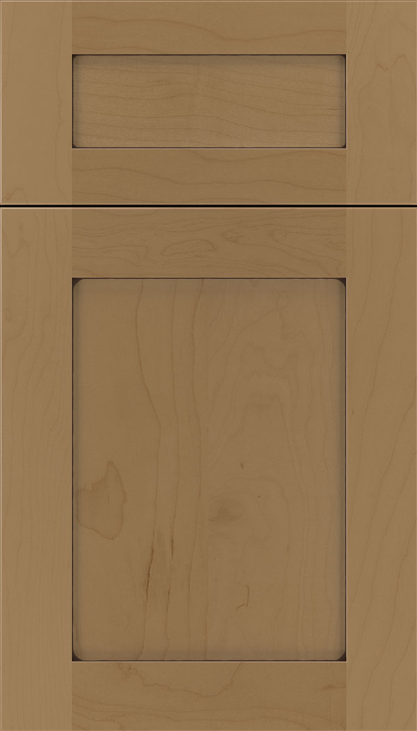 Plymouth 5pc Maple shaker cabinet door in Tuscan with Mocha glaze