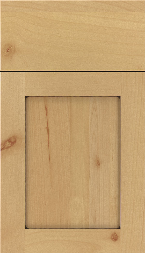 Plymouth Alder shaker cabinet door in Natural with Mocha glaze