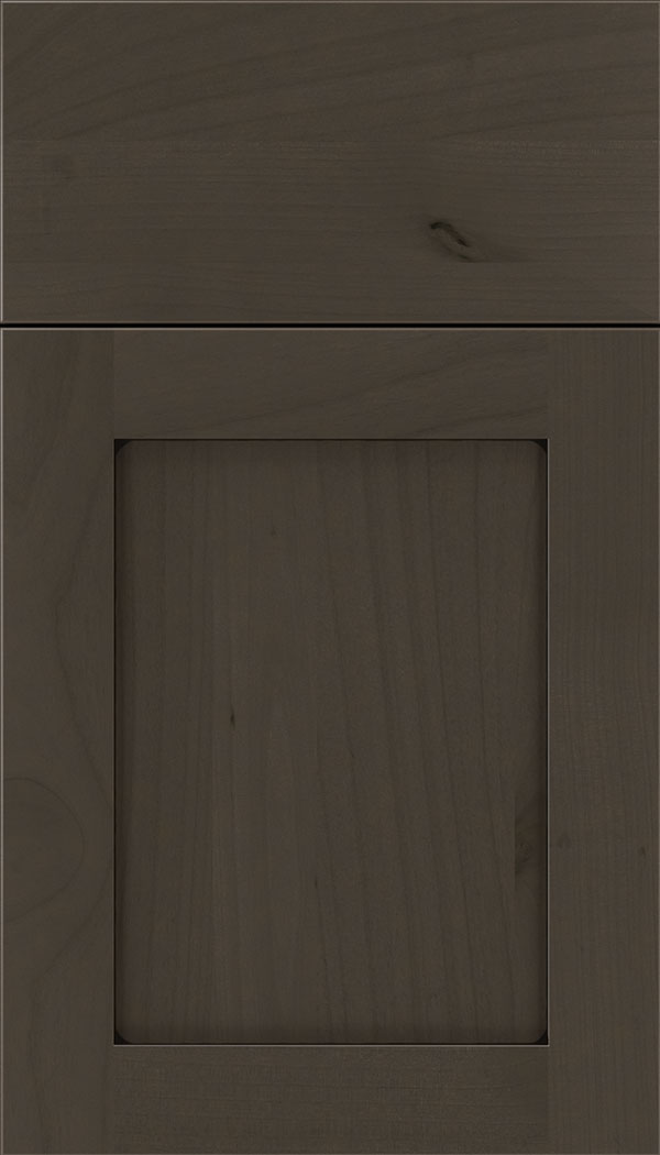 Plymouth Alder shaker cabinet door in Thunder with Black glaze