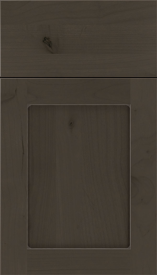 Plymouth Alder shaker cabinet door in Thunder with Pewter glaze