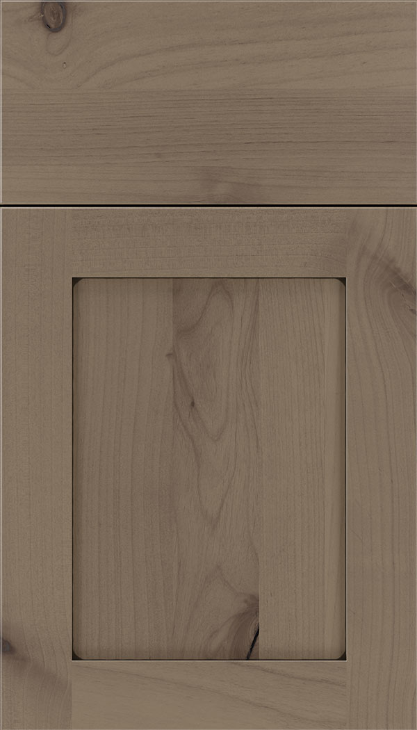 Plymouth Alder shaker cabinet door in Winter with Black glaze